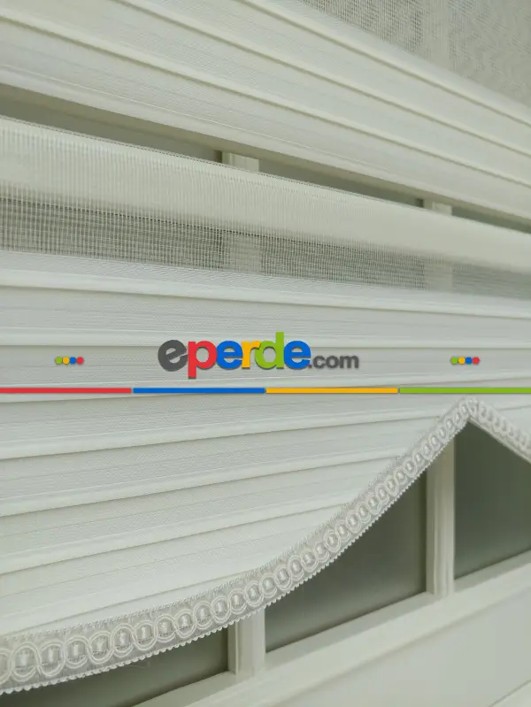 Salon Zebra Perde - Zebra Perde - Geniş Pileli Zebra Zebra ( Geniş Pileli Zebra)- Krem Açık