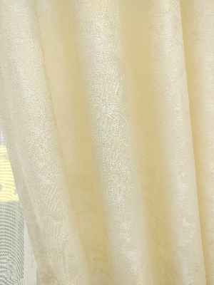 Ekru - Katyonik Jakar Fon Perde- Ekru