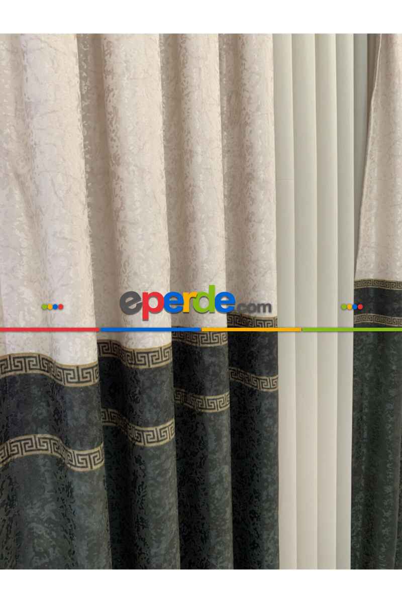 Brillant Fon Perde Yan Kanat Perde Koyu Yeşil Fon Perde Elitafon