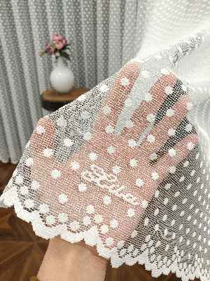 Çocuk Odası Örme Tül- Ekru