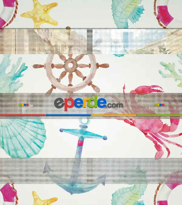 Çapa Baskılı Zebra Perde- Gri-füme-antrasit-beyaz-pembe