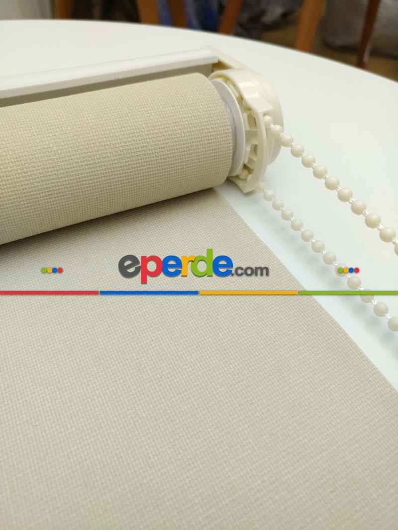 Oturma Odası Stor Perde - Stor Perde Panama Mat Serisi (pvc Kaplama) Kalın Dokulu- Bej