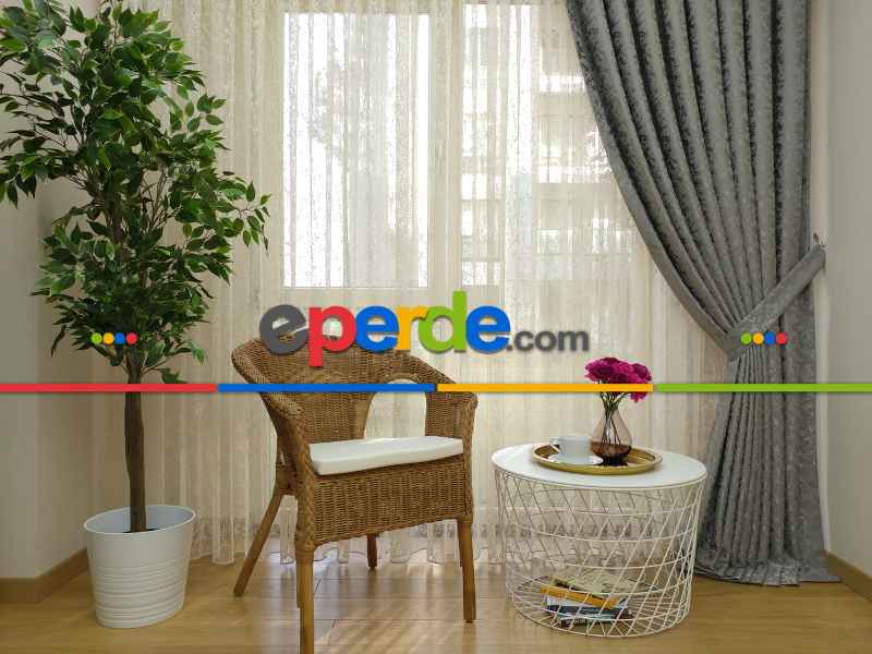 Gri Duz Jakar Fon Perde (150)- Gri Açık