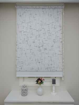 Keten Tül Stor Wicker - Çiftli Sistem Tül Stor Perde (wicker) Prag 04- Gri-Füme-Antrasit-Gri Açık