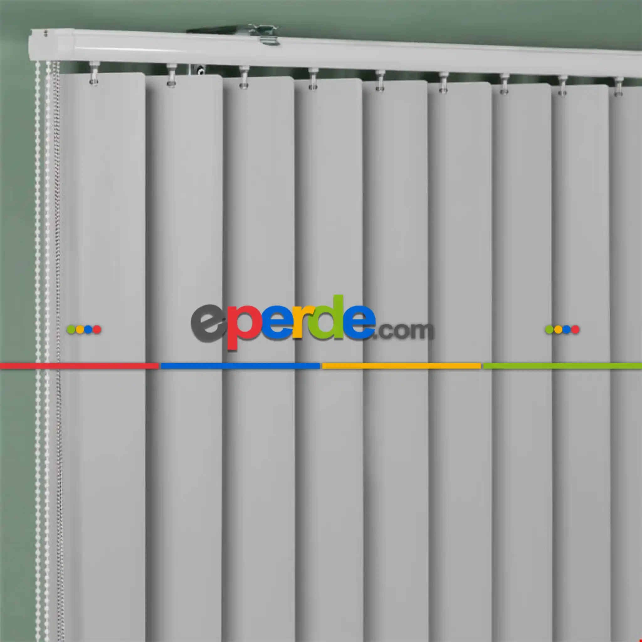 Gri Pvc Dikey Perde 703- Açık Gri , Beyaz Ve Açık Krem Renkleri Mevcut
