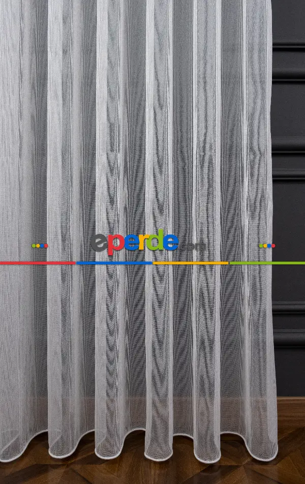 Zincir Çelik Dökümlü Tül Perde - İtinalı Dikiş - S Pile - Kurşunlu Tül