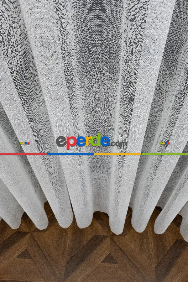 Damaks Desenli Fransız Danteli Örme Tül Damaks Desen