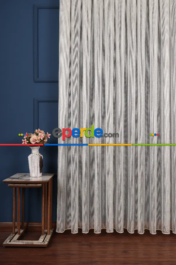 Salon Tül Modelleri - Smooty Örgü Düz Tül Perde Ütü İstemez