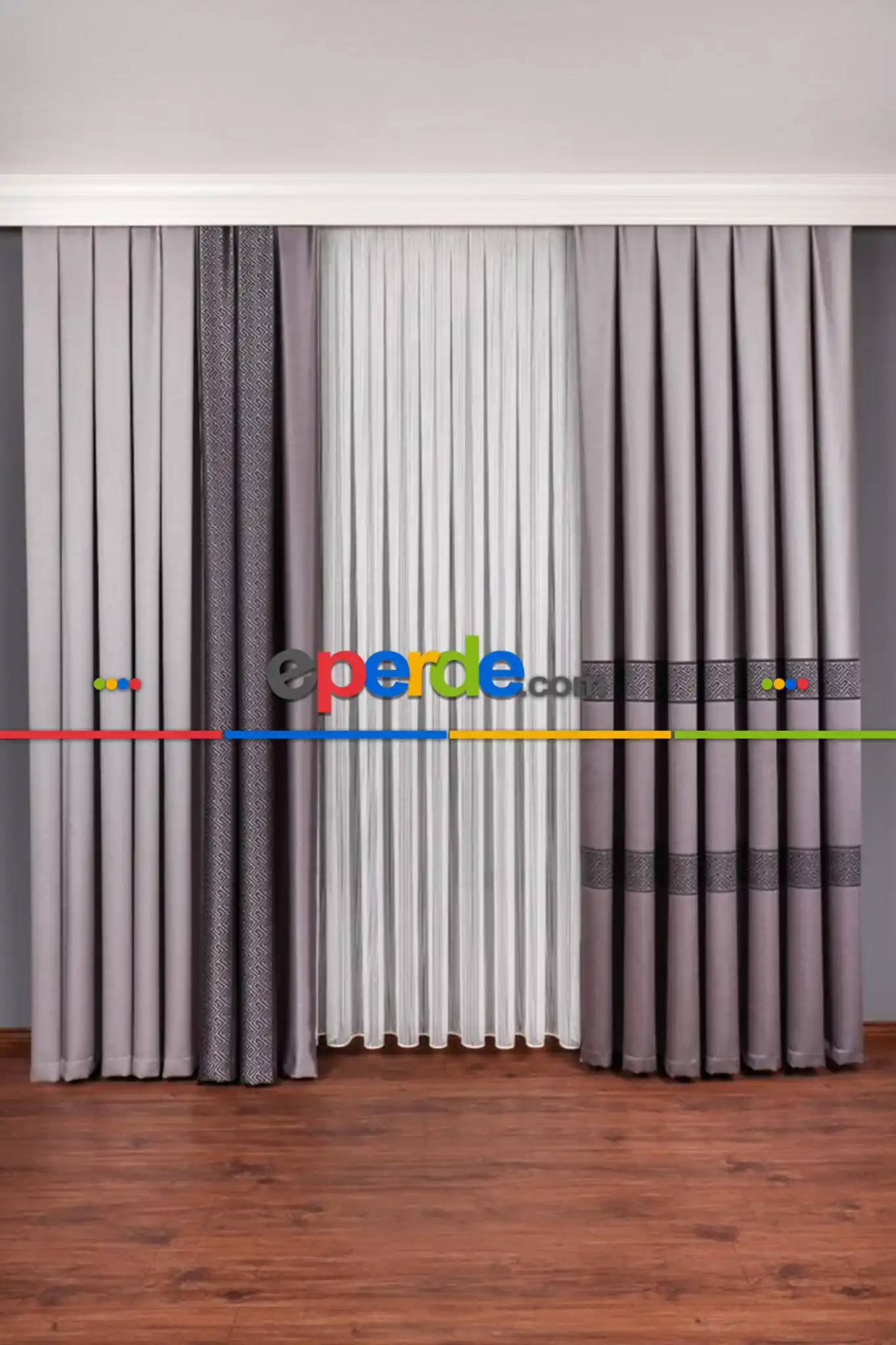 Orta Bordürlü Saten Fon Perde Dökümlü 3mt Kupon Şeklinde Satış 1.kalite 50cm X 1cm 