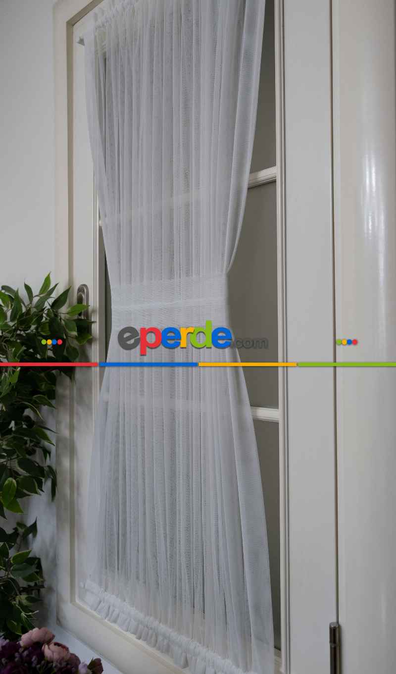 Briz Perde - Ekru Kar Tül Ütü İstemeyen Fantazi Tül