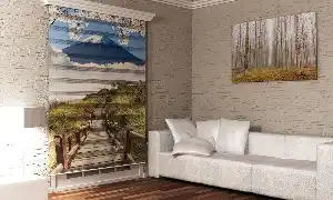 Dağa Çıkan Uzun Merdiven - Baskılı Zebra Stor Perde-  Çok Renkli 2