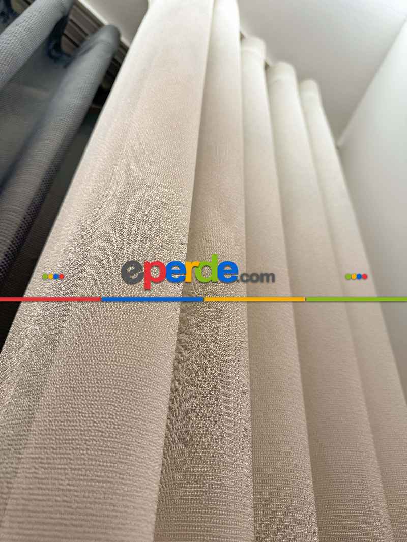 Yatak Odası - 6 Farklı Renk Tül Perde, Ağır Gramajlı Premium Seri, Kurşunlu Tül