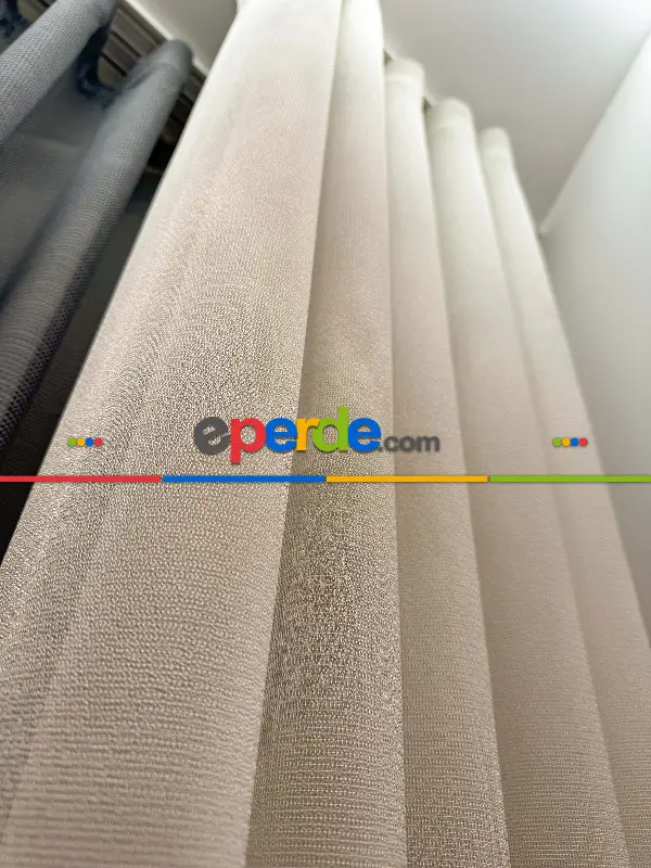 Salon - 6 Farklı Renk Tül Perde, Ağır Gramajlı Premium Seri, Kurşunlu Tül