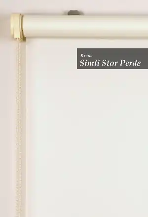 Sedef İthal Mat Stor Perde Düz Seri Krem - Krem