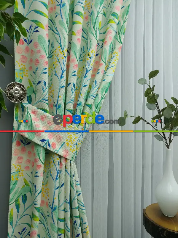 Mutfak Fon Perde- Yeşil