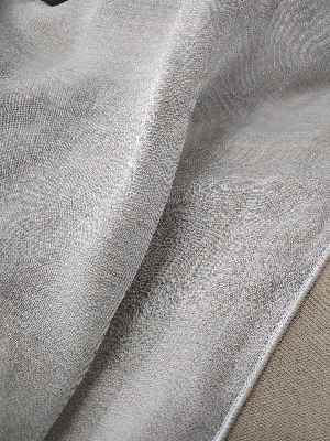 Düz Modern Dökümlü Keten Tül Perde - Açık Gri