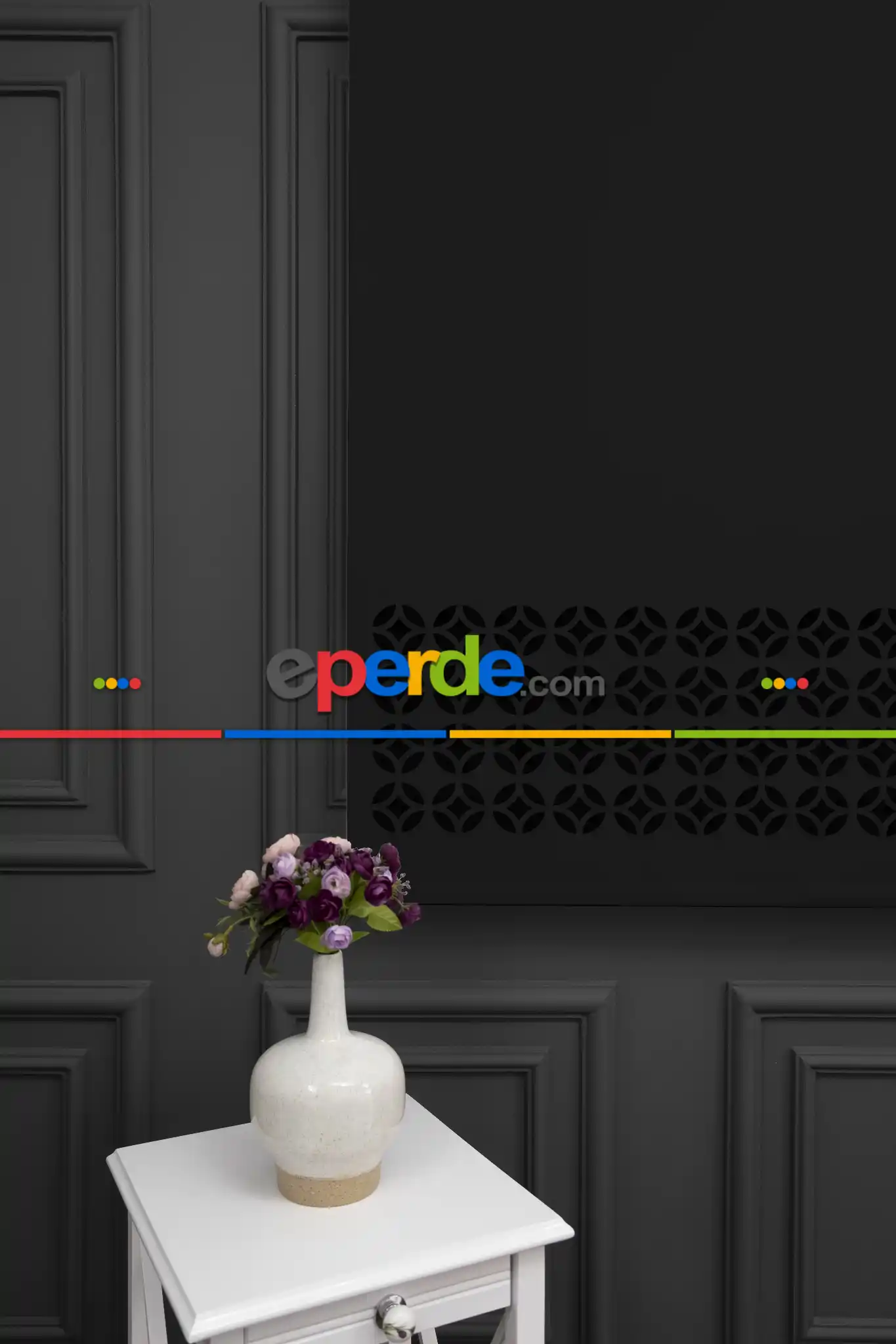 Siyah Renk Lazer Kesim Mat Stor Perde (ister Düz - İster Lazer Kesimli Satın Alın)