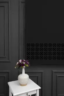 Siyah Renk Lazer Kesim Mat Stor Perde (ister Düz - İster Lazer Kesimli Satın Alın)