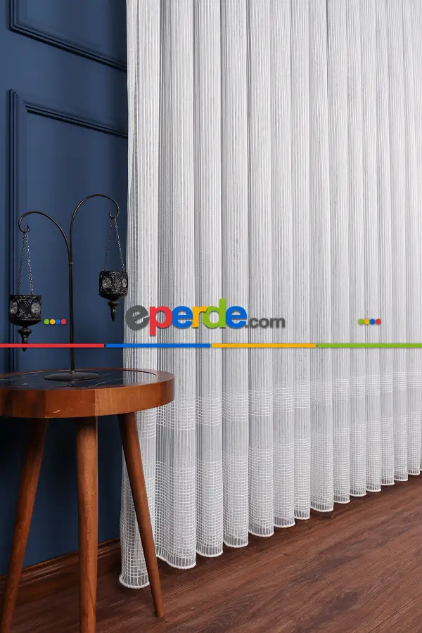 Sementa Düz Tül Perde - Ekru