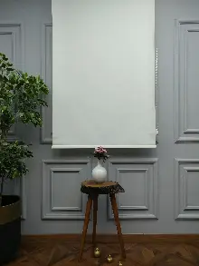 2025 Sezonu - Stor Perde Düz Pvc (mat) - Mat Polyester Stor- Ekru