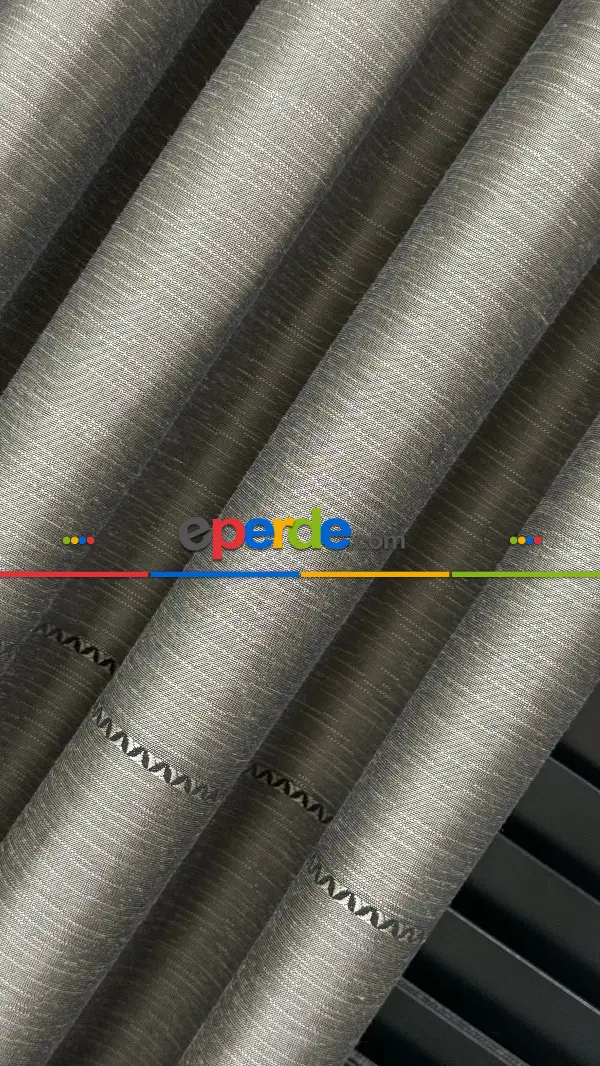 Açık Kahve Rengi / Siyah Fon Perde, Premium Serisi