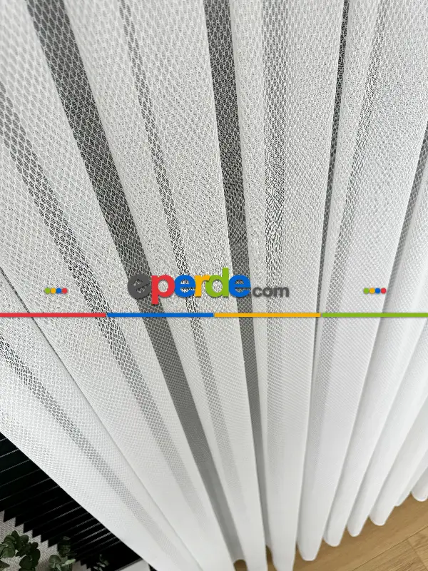 Mutfak Brillant Tül Perde, Premium Seri, Kurşunlu Tül