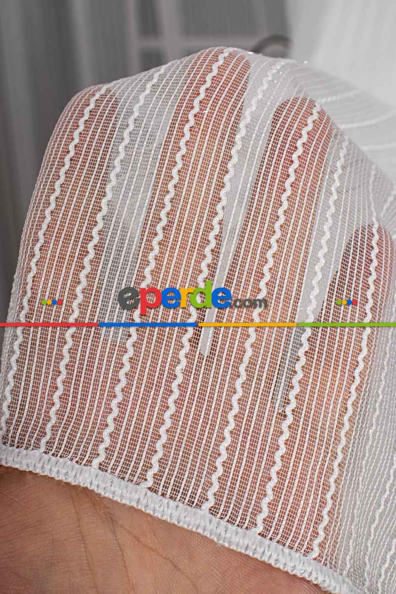 Yatak Odası - Tek Makarna Armür Düz Tül Perde - Kurşunlu Tül