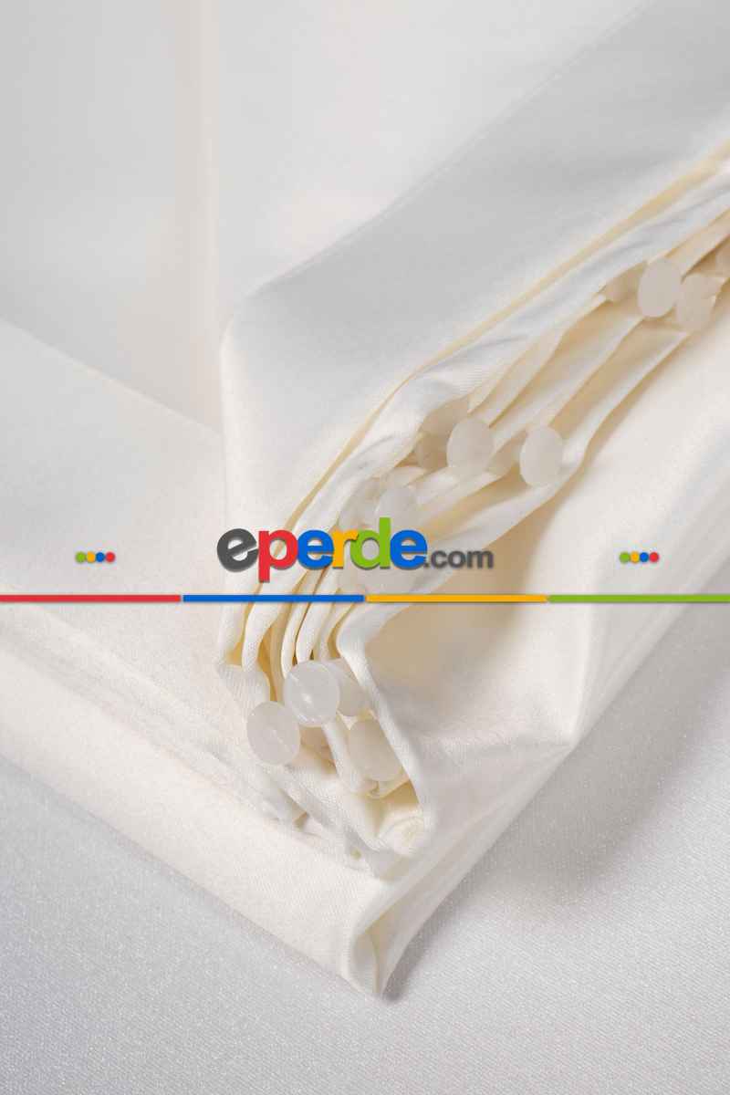 1.kalite Gramajlı Ekru Saten Güneşlik Perde