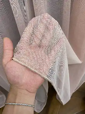 Düz Tül Perde Grek Pudra Pembe - Kurşunlu Tül