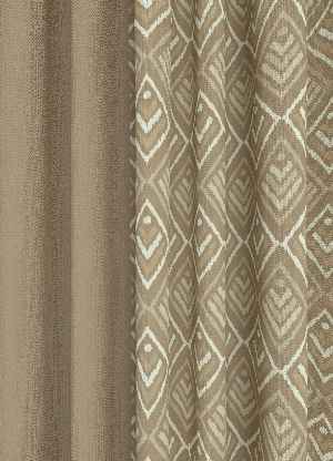 Dökümlü Kumaştan Kombinli Geniş En Modern Desenli Fon Perde 1. Kalite