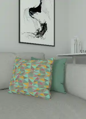 Dökümlü Kumaştan Kombinli Geniş En Modern Desenli Fon Perde 1. Kalite
