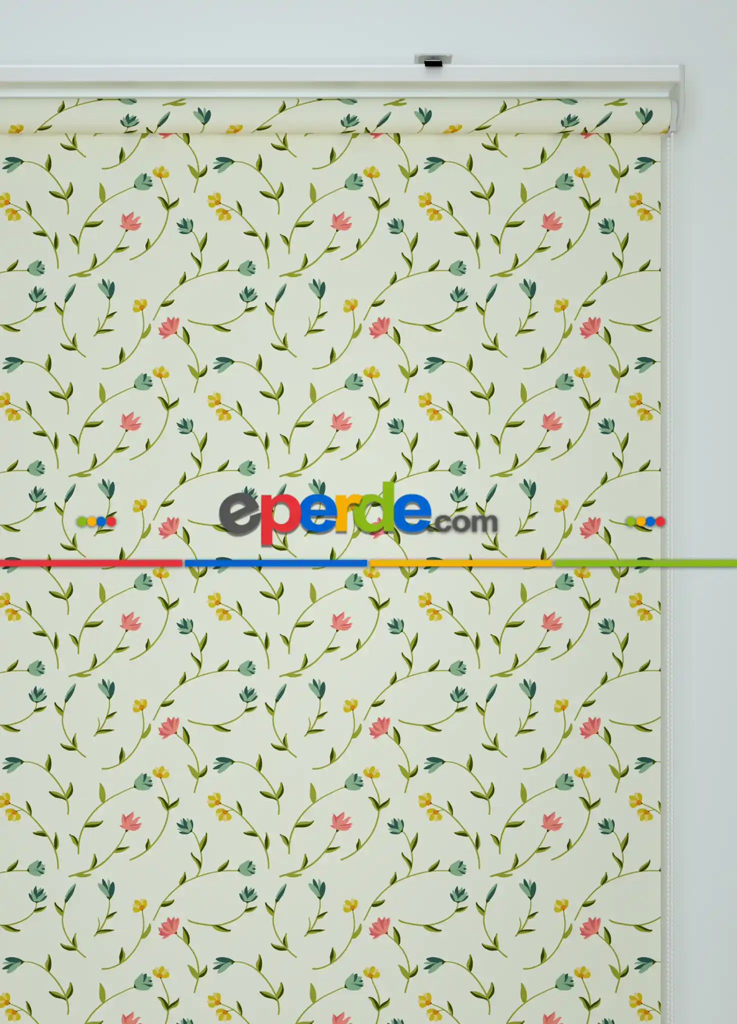 Bahar Dalı Desenli Baskılı Stor Perde