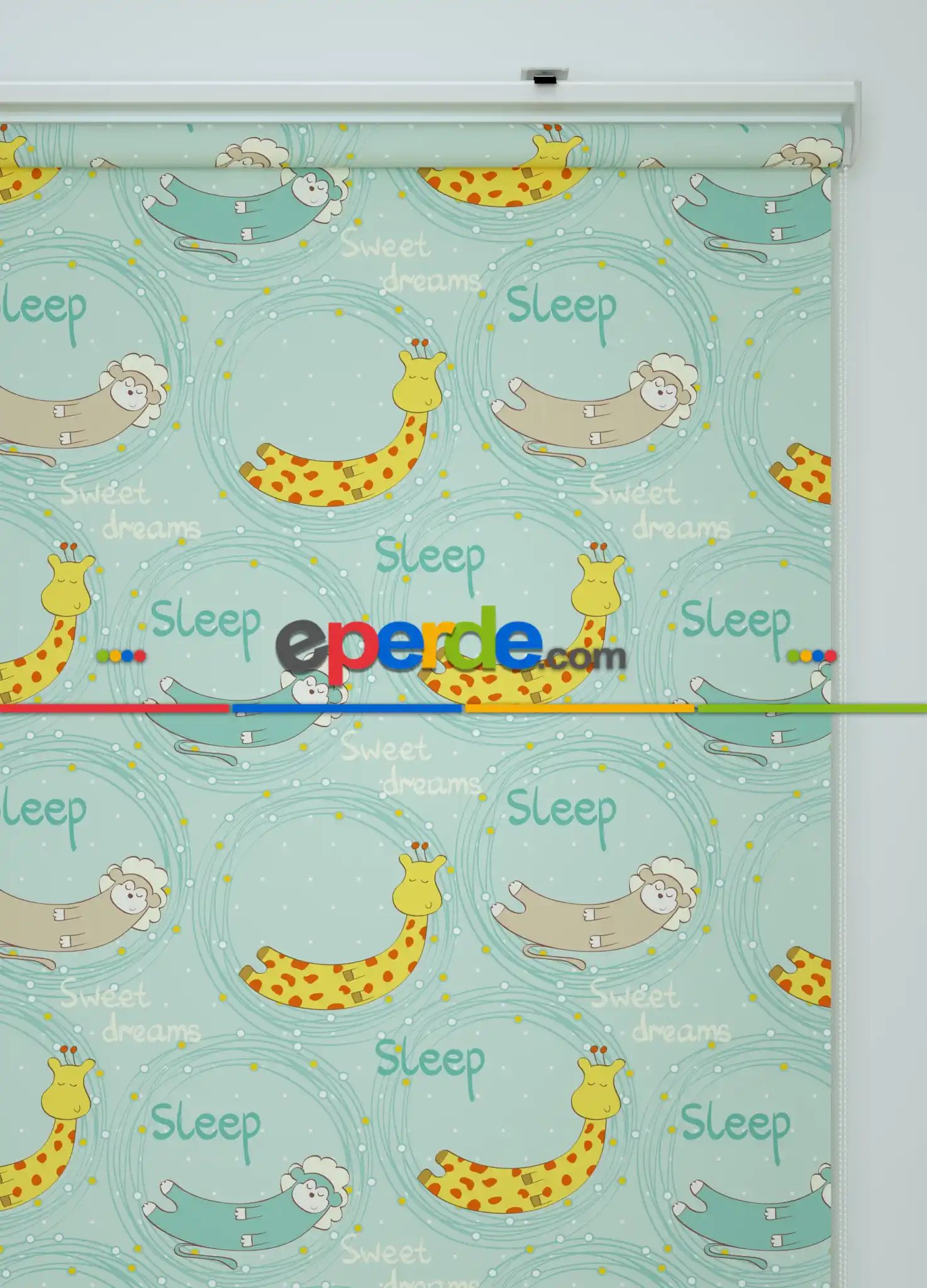 Sevimli Hayvanlar Desenli Baskılı Stor Perde