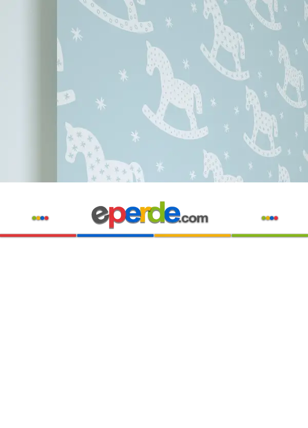 Sevimli Tahta At Desenli Baskılı Stor Perde