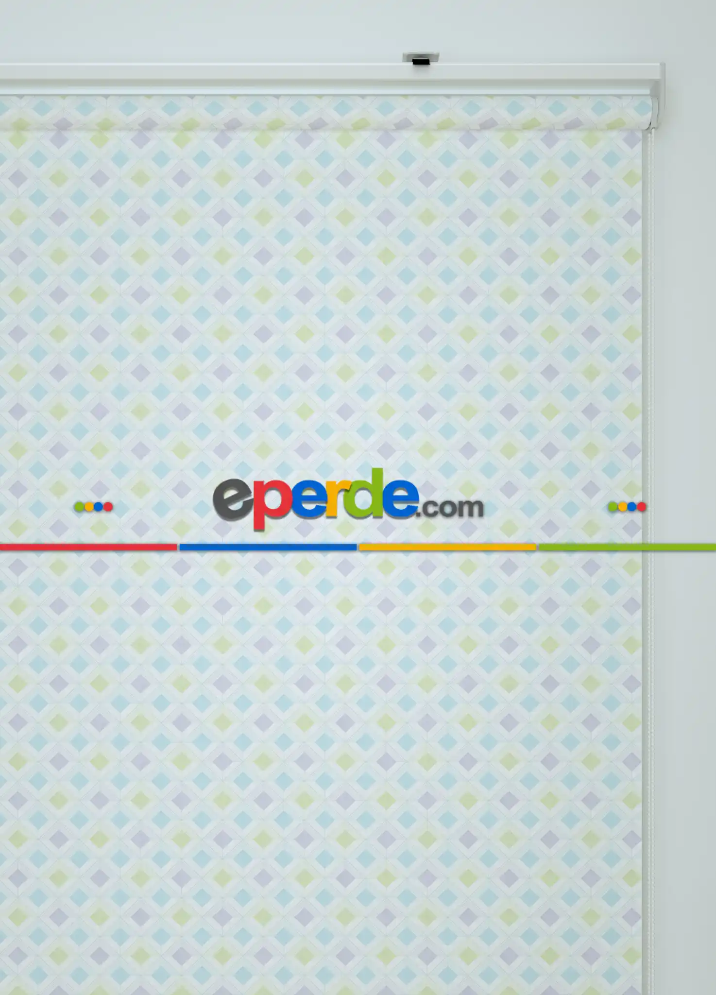 Soft Baklava Desenli Baskılı Stor Perde