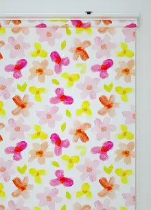 Çiçek Desenli Baskılı Stor Perde