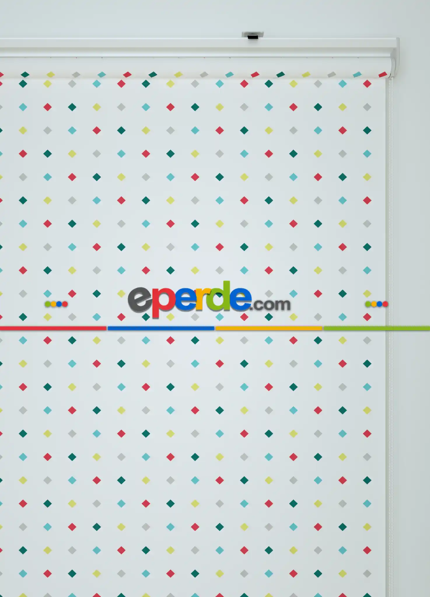 Baklava Desenli Baskılı Stor Perde