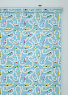 Araba Desenli Baskılı Stor Perde