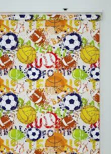 Futbol Topu Desenli Baskılı Stor Perde