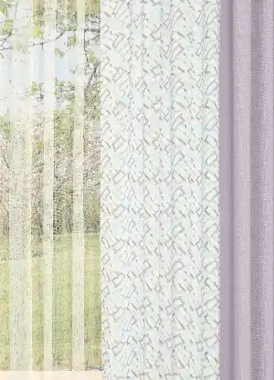 Dökümlü Kumaştan Lila Geometrik Desenli Baskılı Fon Perde Geniş En Kombinli 1. Kalite