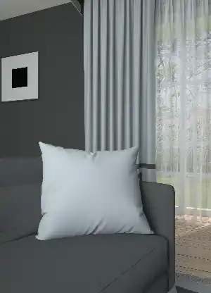 Dökümlü Kumaştan Açık Gri Modern Desenli Baskılı Fon Perde Geniş En 1. Kalite