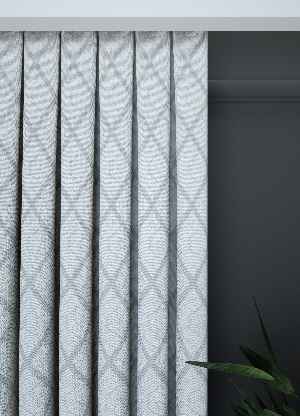 Dökümlü Kumaştan Açık Gri Geometrik Desenli Fon Perde 1. Kalite