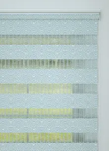 Bebek Odası - Soğuk Mavi Dalga Desenli Baskılı Zebra Perde